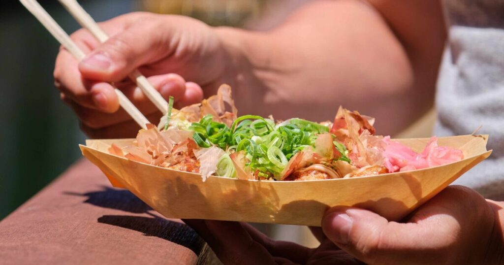 屋台のたこ焼きのイメージ図